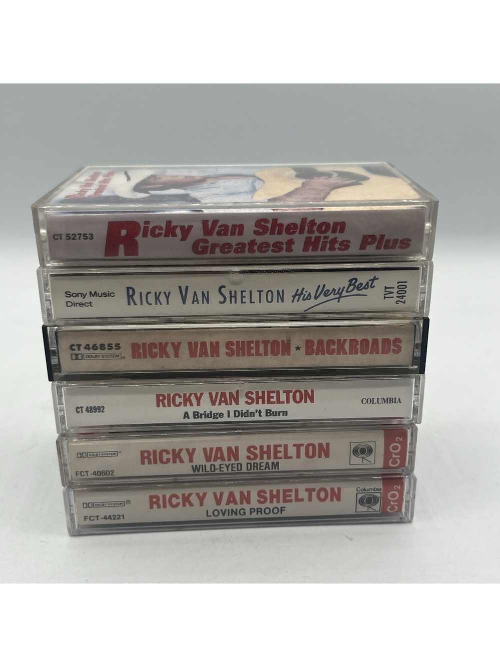 Vintage Ricky Van Shelton Cassette Tape Lot Of 6